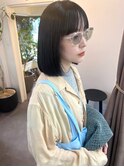 暗髪ロブ