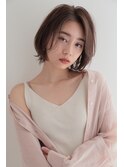 【Lond佐野】美髪ボブ ピンクブラウン 切りっぱなしボブ