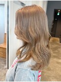 カーキベージュフレンチカジュアルレイヤーロング_ba481891