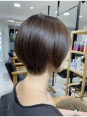 秋冬トレンドコンパクトショート×ダークブラウンカラー