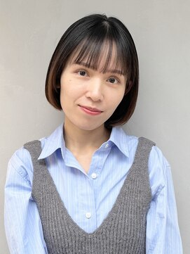 ヒトワ(hitowa) コンパクトボブ/ナチュラルボブ/艶ボブ/ダークブラウン/日吉