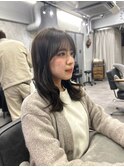 くびれミディ×暗髪アッシュブラウン