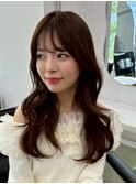 韓国風巻きウエーブパーマ/ミルクティーベージュブラウン1
