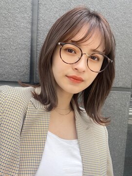 ガーデン 銀座(GARDEN) ミディアムヘア暗めカラー大人かわいいレイヤーカット前髪カット