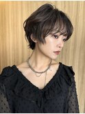 大人可愛い×透け感ショート