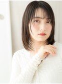 黒髪ハッシュカットウェットヘア小顔ボブレイヤーY川口30代40代