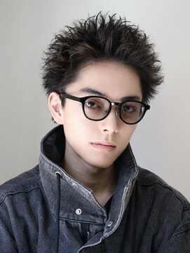 ルーシー 渋谷(LUCEY) スパイキーショートメンズカットツイストスパイラルパーマメンズ