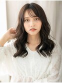 ダークアッシュ/韓国風巻き/ニュアンスパーマ/ゆるふわ巻きe