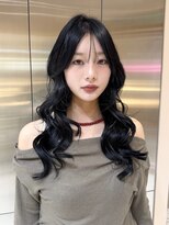 ルームバイシー 新宿(Loom. by Sea) 大人ガーリー×ダークアッシュ/イメチェン前髪ブルーグレージュ