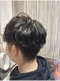 MEN’S HAIR/サーフカール/刈り上げセンターパート/登米市