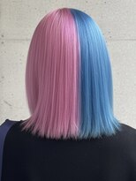 プネル(punel) ピンク×ライトブルー ツートーンカラー デザインカラー 原宿