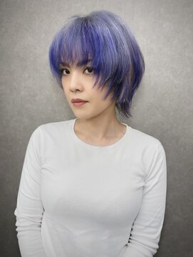 いろあそび 八王子 【デザインカラー】ホワイトシルバー×ラベンダー