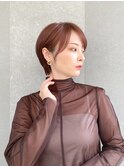 ハンサムショート/丸みショートボブ/20代30代40代50代/顔周り