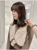 ショコラブラウン/柔らかブラウン/顔周りカット