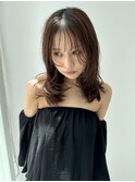 似合わせ小顔ミディアムレイヤー顔まわりカット