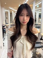センネ 竹下駅前(Senne)&nbsp;竹下レイヤーカット/グレージュ/ロングレイヤー/前髪顔まわり