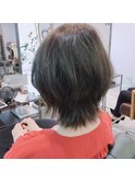 カーキグレージュ×マッシュウルフ