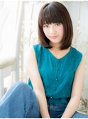 *mod's姪浜*…透け感グレージュ大人可愛い前下がり3Dレイヤーf