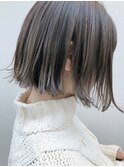 ダークアッシュシアーグレージュ/タッセルボブ【AND CHILL渋谷】