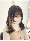 ＊姫カットウルフロングレイヤーカット×インナーカラーベージュ