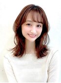 ロングレイヤーグレージュカラーブリーチなしカラー20代30代40代
