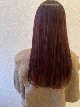 サード(ThairD) 髪質改善/縮毛矯正/ベージュピンク/レイヤーロング/30代40代50代