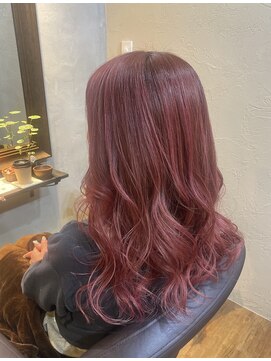 シェルビー 新宿(SHELBe) ローズピンク×ココアベージュ[新宿/ヘッドスパ/白髪ぼかし]