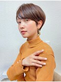 前髪長め大人小顔ショート30代40代50代　藤沢