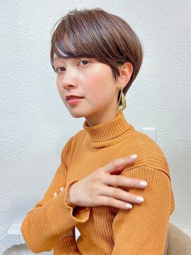 ハウスアンドヘアーワークス(House&Hair works) 前髪長め大人小顔ショート30代40代50代　藤沢