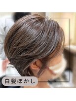 アッシュ 中山店(Ash) 【家郷限定】白髪ぼかしカラーとショートカット