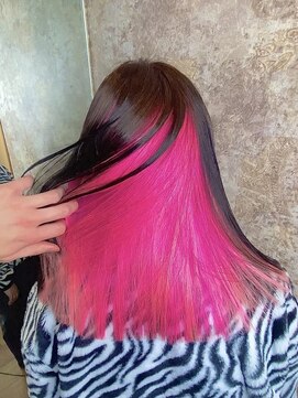 イエローコーン 金沢文庫店(YELLOW CORN) ホットピンク/インナーカラー/ケアブリーチ/ダブルカラー