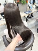 ココアグレージュ レイヤーカット 髪質改善  縮毛矯正