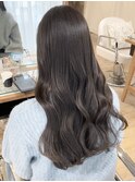 秋冬シアーグレージュ　ロングレイヤー　艶髪