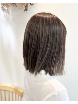 シルエット 美容室 【デザインカラー】小顔オリーブグレー