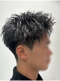 【リアルお客様スタイル】刈り上げアップバングショート