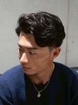 メッツ 原宿(METS)&nbsp;MEN'S/毛流れサイドパート×フェード/ビジネスヘア/黒髪