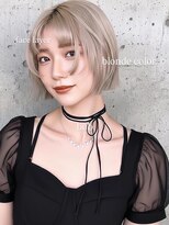 コード 四条河原町駅店(CHORD) 韓国風フェイスレイヤーボブ×ブロンドカラー
