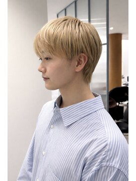ガリカ 大名(Gallica) <ゲスト>メンズマッシュにケアブリーチでハイトーンベージュ