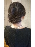 編み込みなしヘアアレンジ/結婚式/２次会/卒業式/成人式