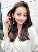 大人かわいい/ベージュカラー/くすみカラー/透け感/韓国風/前髪