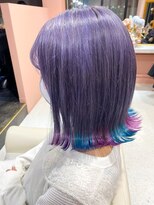 シェリエ(Cherie)&nbsp;アッシュパープル/ハイトーンボブ/裾カラー/寒色カラー