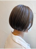 【お客様スタイル】シアーグレージュ×まとまるミニボブ