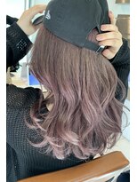 アジールヘア 池袋東口店(agir hair) ピンクベージュダブルカラービタミンカラーホワイトピンク