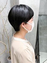 テトヘアー(teto hair)&nbsp;マッシュショート黒髪ベリーショートオン眉ショート