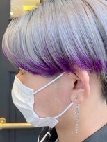 ビューティービースト 大名店(beauty:beast)&nbsp;ブリーチオンカラー/ホワイト×パープル