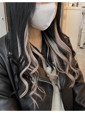 ヘアーグランデシーク(Hair Grande Seeek) 韓国風シールエクステインナーカラーホワイトベージュ☆