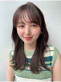 【エレン池袋】小顔カット×大人気くびれ外ハネミディ 薄め前髪
