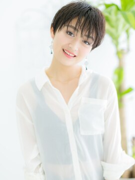 レアワンハナレ センター北美容院(lea/1 HANARE) センター北/髪質改善/前髪パーマ×グレージュカラーショートc