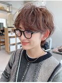 ショートパーマデジタルパーマレイヤーカット前髪カット/横浜