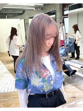 ヲタク(wotaku.) ラベンダーベージュミルクティーカラーハイトーンカラブリーチ